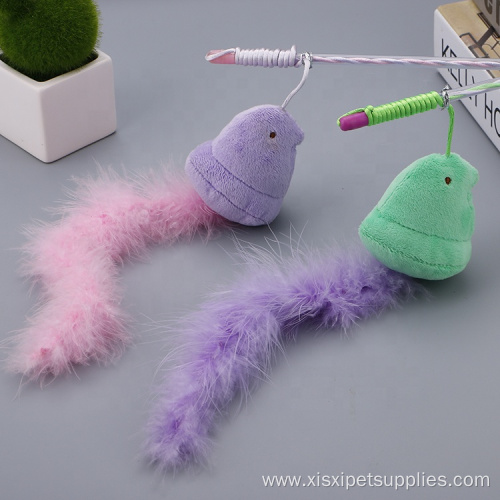 Bird cats stick plastic pole cat teaser